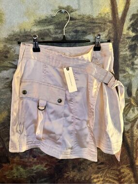 Anthropologie Blush Utility Wrap Skirt with Belt